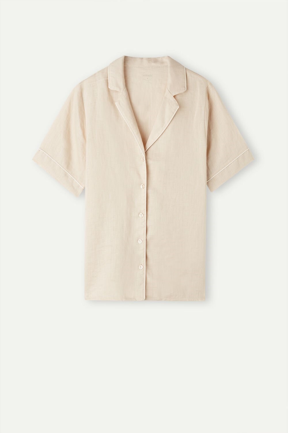 Intimissimi Yacht Night Linen Krátké Sleeve Shirt Béžový | 2740935-UG