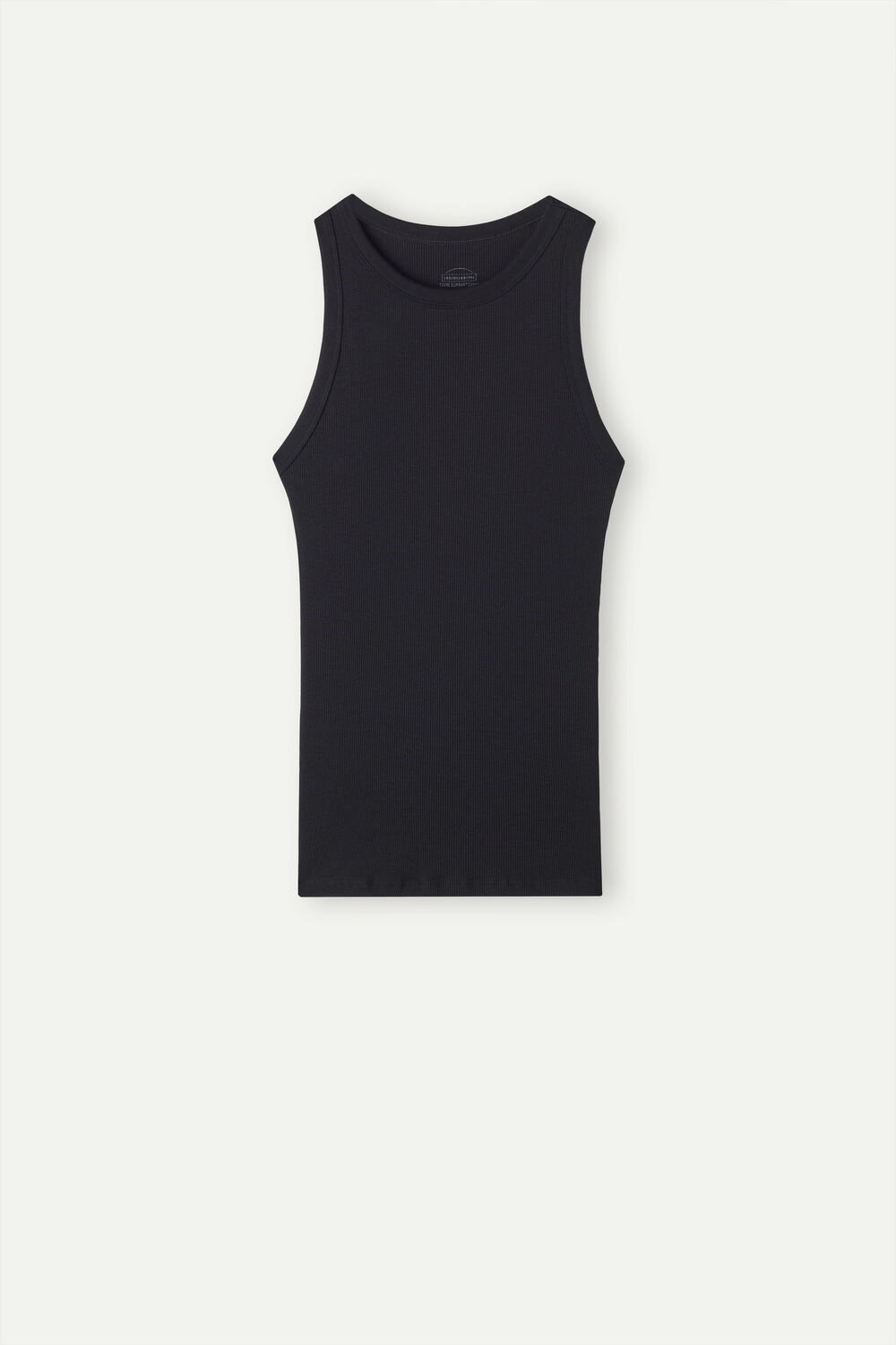 Intimissimi Žebrovaný Tank Top in Supima® Bavlněné Černé Černé | 7908546-RN